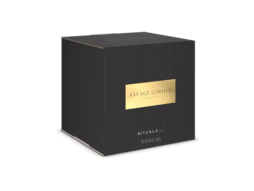 Savage Garden Candle & Metal Leaves Silver sleeve 1600g